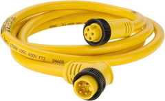 Brad Harrison - 10 Amp, Female 90° to Male 90° Cordset Sensor and Receptacle - 600 VAC/VDC, 6 Ft. Long Cable, IP68 Ingress Rating - Industrial Tool & Supply