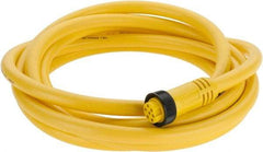 Brad Harrison - 8 Amp, Female Straight to Pigtail Cordset Sensor and Receptacle - 600 Volt, 3.66m Cable Length, IP67 Ingress Rating - Industrial Tool & Supply