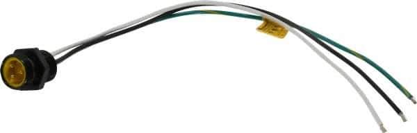 Brad Harrison - 13 Amp, Male Straight Receptacle - 600 VAC/VDC, 0.31m Cable Length, IP67 Ingress Rating - Industrial Tool & Supply