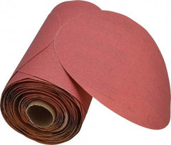 3M - 6" Diam, 180 Grit FEPA, Aluminum Oxide Adhesive PSA Disc - Very Fine Grade, Red, A Weighted Backing, Flexible, Use with Random Orbital Sanders - Industrial Tool & Supply