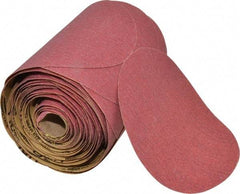 3M - 6" Diam, 80 Grit FEPA, Aluminum Oxide Adhesive PSA Disc - Medium Grade, Red, D Weighted Backing, Flexible, Use with Random Orbital Sanders - Industrial Tool & Supply