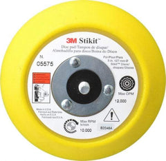 3M - 5" Diam Adhesive/PSA Disc Backing Pad - 3/4" Shank Diam, Medium Density, 10,000 RPM - Industrial Tool & Supply