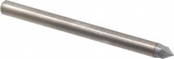 Accupro - 1/8" Diam 2 Flute Single End Solid Carbide Chamfer Mill - Industrial Tool & Supply