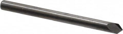 Accupro - 1/8" Diam 2 Flute Single End Solid Carbide Chamfer Mill - Industrial Tool & Supply