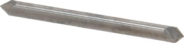 Accupro - 1/8" Diam 2 Flute Double End Solid Carbide Chamfer Mill - Industrial Tool & Supply