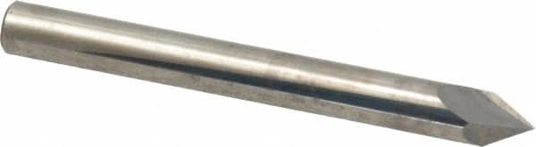 Accupro - 1/4" Diam 2 Flute Single End Solid Carbide Chamfer Mill - Industrial Tool & Supply