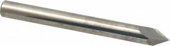 Accupro - 1/4" Diam 2 Flute Single End Solid Carbide Chamfer Mill - Industrial Tool & Supply