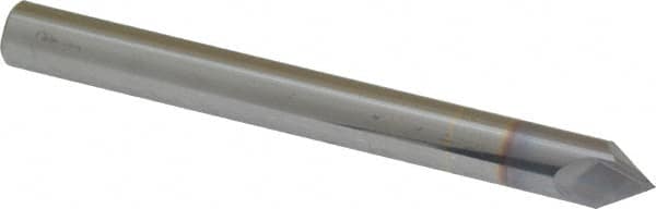 Accupro - 1/4" Diam 2 Flute Single End Solid Carbide Chamfer Mill - Industrial Tool & Supply