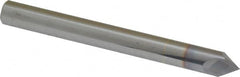 Accupro - 1/4" Diam 2 Flute Single End Solid Carbide Chamfer Mill - Industrial Tool & Supply