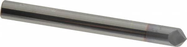 Accupro - 1/4" Diam 2 Flute Single End Solid Carbide Chamfer Mill - Industrial Tool & Supply