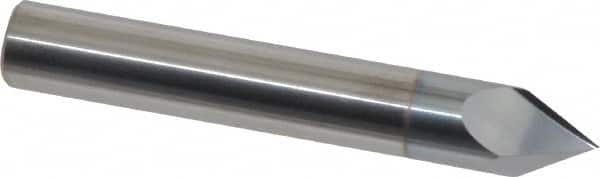 Accupro - 3/8" Diam 2 Flute Single End Solid Carbide Chamfer Mill - Industrial Tool & Supply