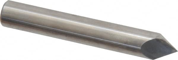 Accupro - 3/8" Diam 2 Flute Single End Solid Carbide Chamfer Mill - Industrial Tool & Supply