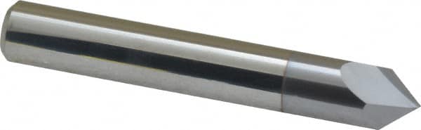 Accupro - 3/8" Diam 2 Flute Single End Solid Carbide Chamfer Mill - Industrial Tool & Supply