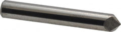Accupro - 3/8" Diam 2 Flute Single End Solid Carbide Chamfer Mill - Industrial Tool & Supply