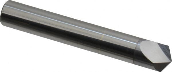 Accupro - 3/8" Diam 2 Flute Single End Solid Carbide Chamfer Mill - Industrial Tool & Supply