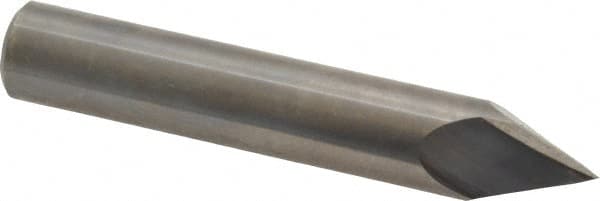 Accupro - 1/2" Diam 2 Flute Single End Solid Carbide Chamfer Mill - Industrial Tool & Supply