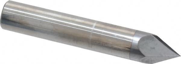Accupro - 1/2" Diam 2 Flute Single End Solid Carbide Chamfer Mill - Industrial Tool & Supply