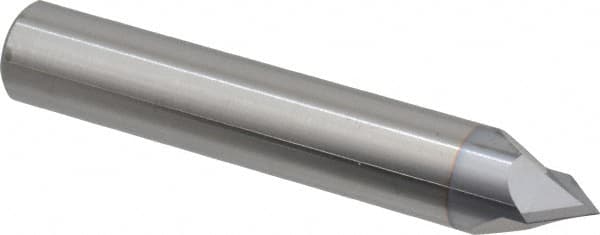 Accupro - 1/2" Diam 2 Flute Single End Solid Carbide Chamfer Mill - Industrial Tool & Supply