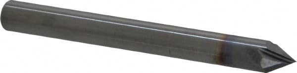 Accupro - 1/4" Diam 4 Flute Single End Solid Carbide Chamfer Mill - Industrial Tool & Supply