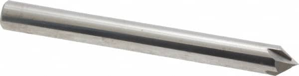 Accupro - 1/4" Diam 4 Flute Single End Solid Carbide Chamfer Mill - Industrial Tool & Supply