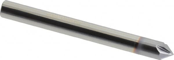 Accupro - 1/4" Diam 4 Flute Single End Solid Carbide Chamfer Mill - Industrial Tool & Supply
