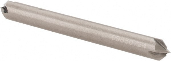 Accupro - 1/4" Diam 4 Flute Double End Solid Carbide Chamfer Mill - Industrial Tool & Supply