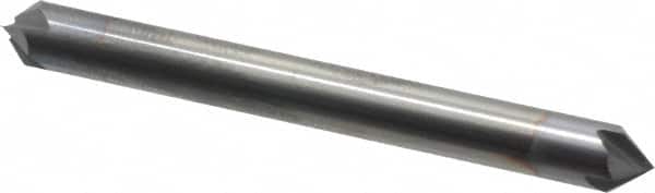 Accupro - 1/4" Diam 4 Flute Double End Solid Carbide Chamfer Mill - Industrial Tool & Supply