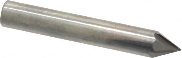 Accupro - 3/8" Diam 4 Flute Single End Solid Carbide Chamfer Mill - Industrial Tool & Supply