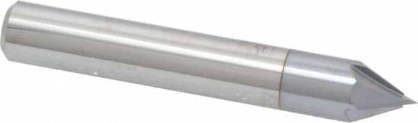 Accupro - 3/8" Diam 4 Flute Single End Solid Carbide Chamfer Mill - Industrial Tool & Supply