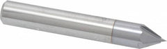 Accupro - 3/8" Diam 4 Flute Single End Solid Carbide Chamfer Mill - Industrial Tool & Supply