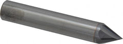 Accupro - 1/2" Diam 4 Flute Single End Solid Carbide Chamfer Mill - Industrial Tool & Supply