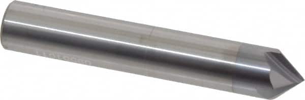 Accupro - 1/2" Diam 4 Flute Single End Solid Carbide Chamfer Mill - Industrial Tool & Supply