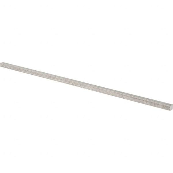 Value Collection - 12" Long x 1/4" High x 1/4" Wide, Plain Key Stock - Stainless Steel - Industrial Tool & Supply