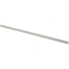 Value Collection - 12" Long x 1/4" High x 1/4" Wide, Plain Key Stock - Stainless Steel - Industrial Tool & Supply