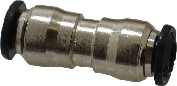 Alpha Technologies - 5mm Outside Diam, Nickel Plated Brass Push-to-Connect Tube Union - 250 Max psi, Tube to Tube Connection, Buna O-Ring - Industrial Tool & Supply