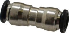 Alpha Technologies - 5mm Outside Diam, Nickel Plated Brass Push-to-Connect Tube Union - 250 Max psi, Tube to Tube Connection, Buna O-Ring - Industrial Tool & Supply