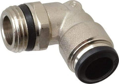 Alpha Technologies - 12mm Outside Diam, 1/2 Universal, Nickel Plated Brass Push-to-Connect Tube Male Swivel Elbow - 250 Max psi, Tube to Universal Thread Connection, Buna O-Ring - Industrial Tool & Supply