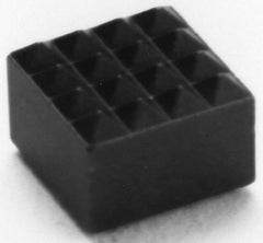 Fairlane - 1/2" Square, 10-32 Thread, 3/8" High, Fine Tooth Grade, Diamond Serration, Solid Carbide, Square Positioning Gripper - 0.03 x 45A° Chamfer - Industrial Tool & Supply