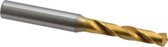 OSG - 0.277" 130° Spiral Flute Cobalt Screw Machine Drill Bit - TiN Finish, Right Hand Cut, 1-1/2" Flute Length, 3-5/16" OAL, Standard Point, Straight Shank - Industrial Tool & Supply