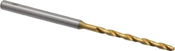 OSG - #47 130° Cobalt Jobber Drill - TiN Finish, Right Hand Cut, Spiral Flute, Straight Shank, 2-1/4" OAL, Standard Point - Industrial Tool & Supply