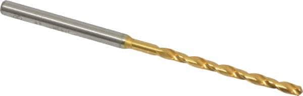 OSG - #43 130° Cobalt Jobber Drill - TiN Finish, Right Hand Cut, Spiral Flute, Straight Shank, 2-1/2" OAL, Standard Point - Industrial Tool & Supply