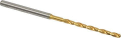 OSG - #43 130° Cobalt Jobber Drill - TiN Finish, Right Hand Cut, Spiral Flute, Straight Shank, 2-1/2" OAL, Standard Point - Industrial Tool & Supply