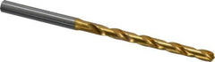 OSG - #3 130° Cobalt Jobber Drill - TiN Finish, Right Hand Cut, Spiral Flute, Straight Shank, 4-5/16" OAL, Standard Point - Industrial Tool & Supply