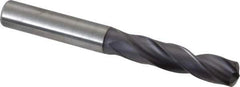 Kennametal - 9.70026mm 140° Spiral Flute Solid Carbide Screw Machine Drill Bit - Right Hand Cut, 47mm Flute Length, 89mm OAL, Standard Point, Straight Shank - Industrial Tool & Supply