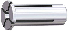 Kennametal - 6mm ID x 1/2" OD, 0.63" Head Diam, Slotted Hydraulic Chuck Sleeve - Steel, 1.575" Length Under Head, Through Coolant - Exact Industrial Supply