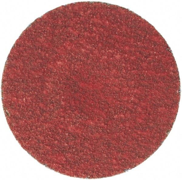 Merit Abrasives - 1-1/2" Disc Diam, 100 Grit, Ceramic Quick Change Disc - Type S Attaching System, Coated, Fine Grade, 30,000 RPM - Industrial Tool & Supply