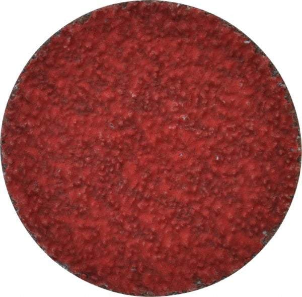 Merit Abrasives - 2" Disc Diam, 36 Grit, Ceramic Quick Change Disc - Type S Attaching System, Coated, Very Coarse Grade, 30,000 RPM - Industrial Tool & Supply