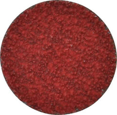 Merit Abrasives - 2" Disc Diam, 36 Grit, Ceramic Quick Change Disc - Type S Attaching System, Coated, Very Coarse Grade, 30,000 RPM - Industrial Tool & Supply