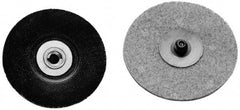 Merit Abrasives - 1" Diam Quick-Change Type S Disc Backing Pad - 1/4" Shank Diam, Medium Density, 40,000 RPM, PowerLock Holder Compatible - Industrial Tool & Supply