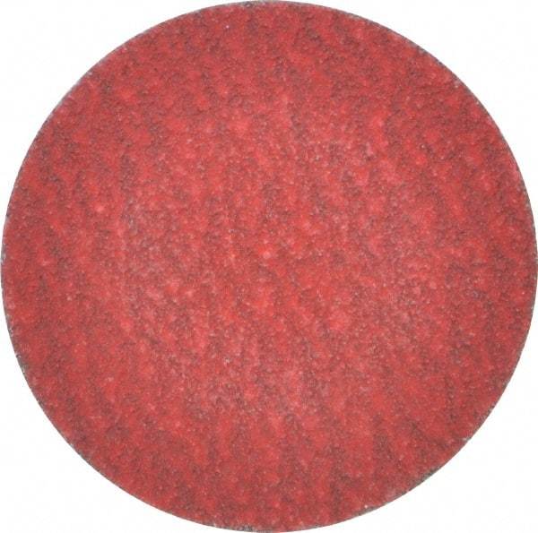 Merit Abrasives - 2" Disc Diam, 80 Grit, Ceramic Quick Change Disc - Type R Attaching System, Coated, Medium Grade, 30,000 RPM - Industrial Tool & Supply